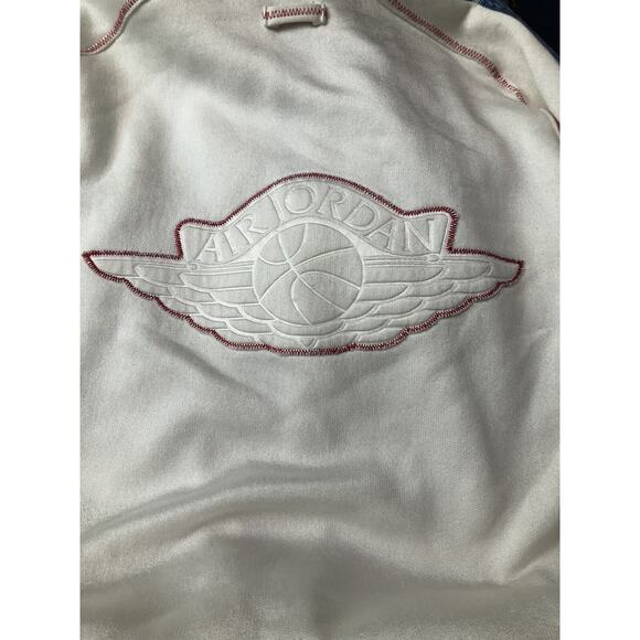 Air Jordan Retro 3 Full Zip Hoodie Medium Cream Red - Picture 7 of 9